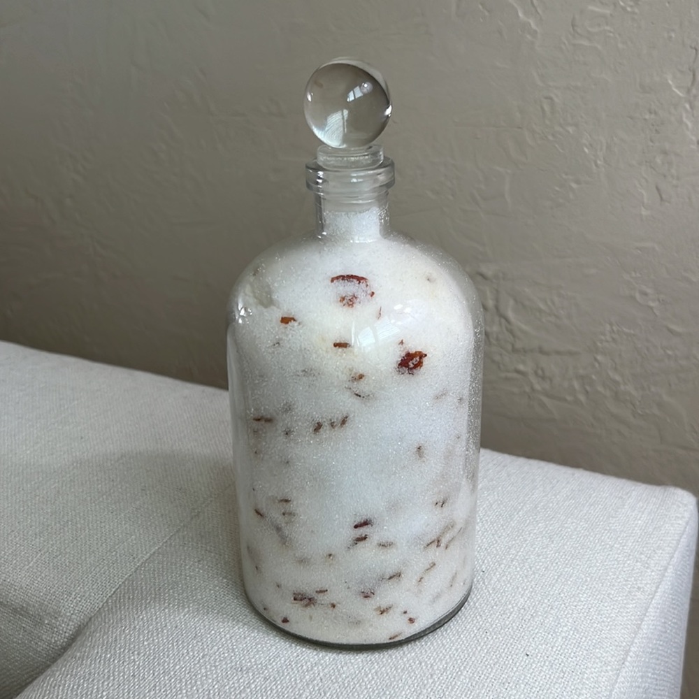 Glassnow Large Bath Salts Aromatherapy Jar - Lavender